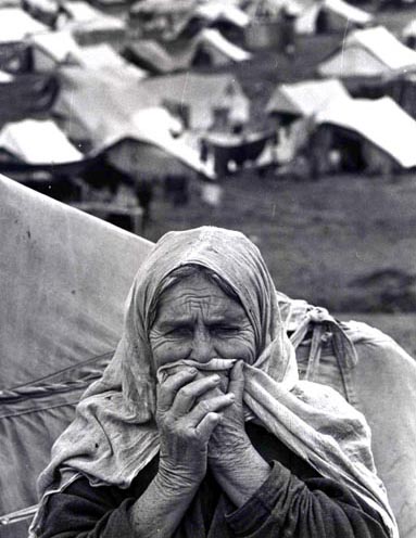 Aftermath of the Snow Storms at Baqa'a Agency Camp (1969):